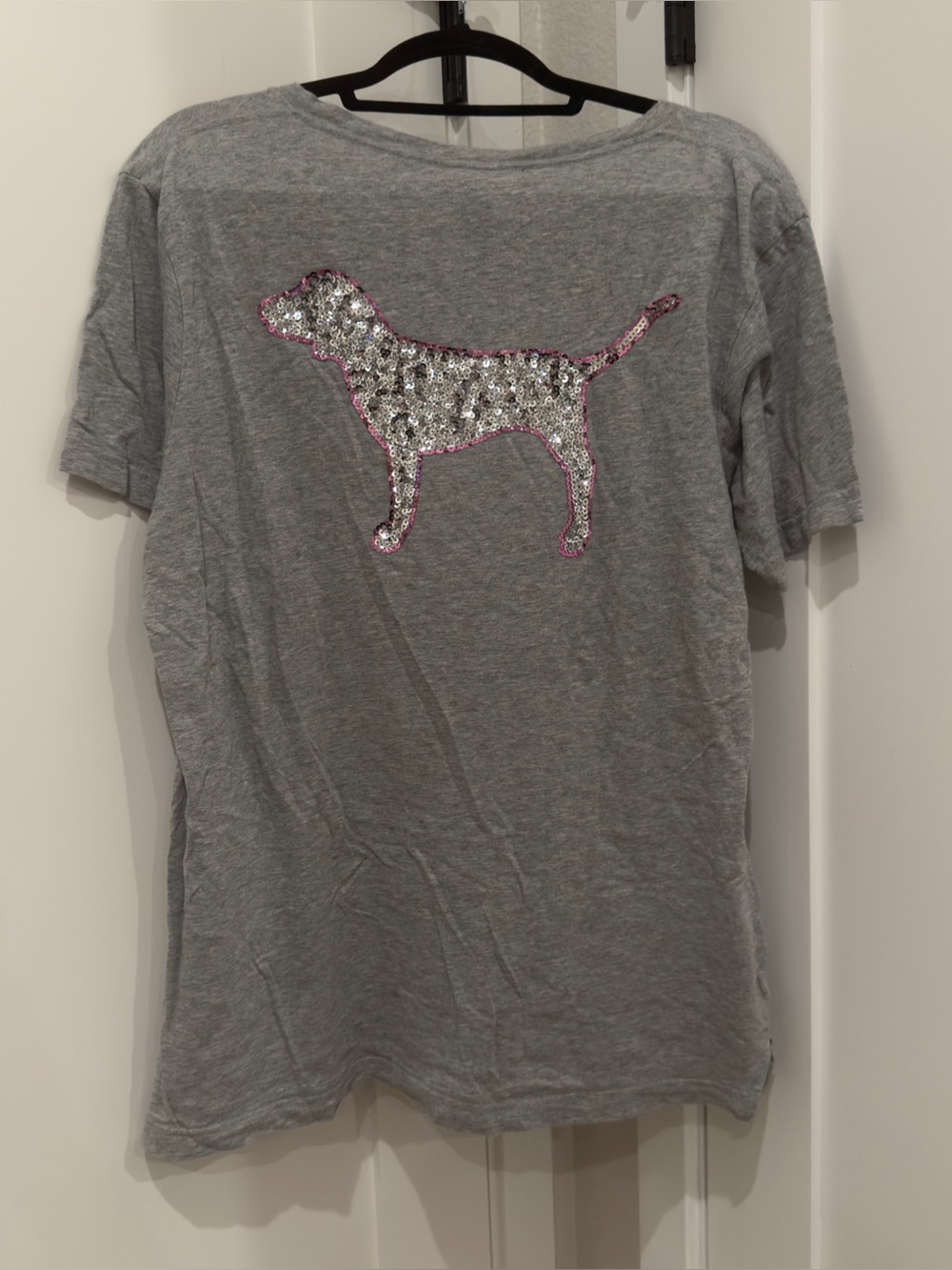 PINK Victoria’s Secret Grey Bling Tee